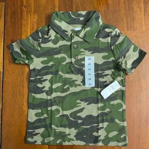 Toddler 2T Camo Collared T-Shirt